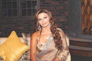 Rakhi on the sets of Koffee with Karan